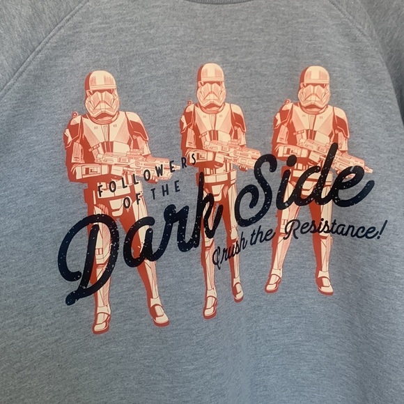Disney Star Wars Followers of the Dark Side Crewneck Sweater Gray Large - Picture 2 of 6